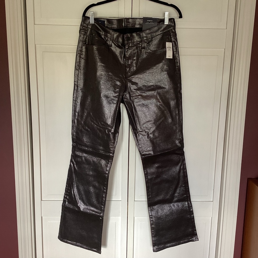 NWT Gap Black Metallic Baby Boot Stretch Black Pants